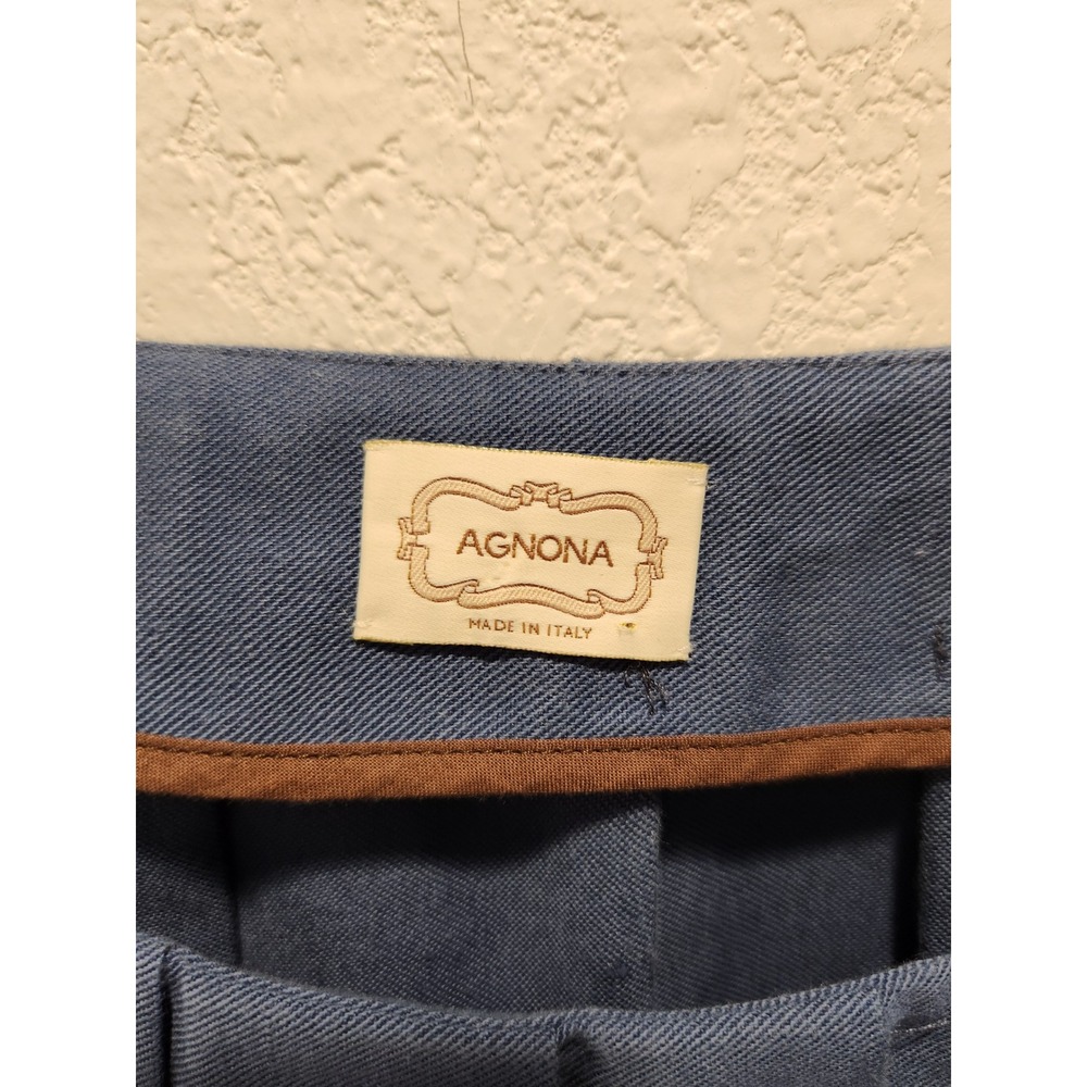 Agnona Italy Blue Linen Cotton Sleeveless Sheath Dress Size 40 Luxury‎ - Picture 2 of 11